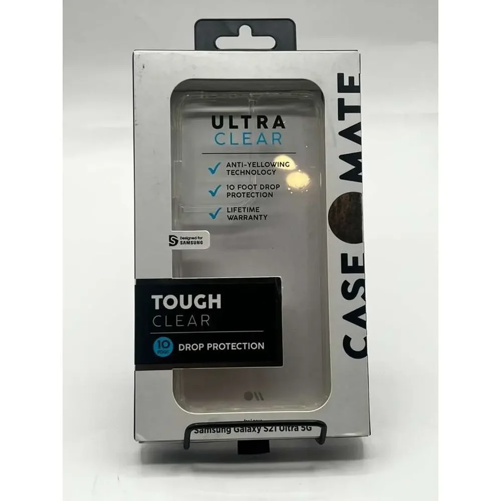 Case-Mate Tough Clear Case for Samsung Galaxy S21 Ultra 5G Ultra Anti-Yellowing
